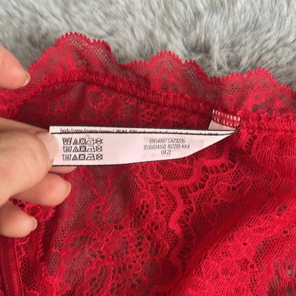 Victoria's Secret Dream Angels Lace Crotchless Cheekini Panty M - Picture 5 of 8